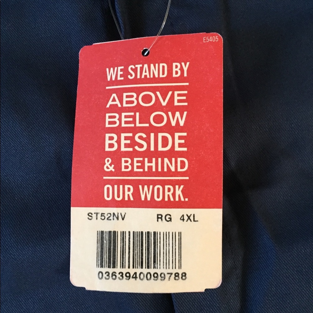 Redkap Men’s Navy Button Long Sleeve - Picture 4 of 7